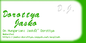 dorottya jasko business card